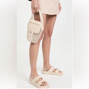 Nanushka Ruba Mini Bag, Color Creme, Fabric Mesh/Crochet